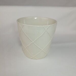 Costa Farms Ceramic Lattice Diamond Pattern Planter Pot 4.75"
